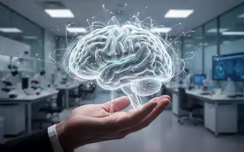 Nahaufnahme einer Hand, die ein leuchtendes Gehirnmodell mit feinen Verbindungen hält, symbolisch für medizinische Patente. - Foto: über boerse-global.de