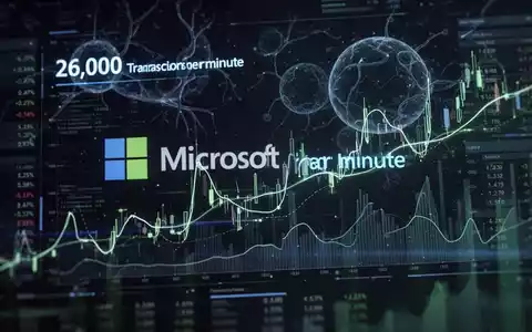Futuristisches Finanzdaten-Interface mit leuchtenden Linien, die schnelle Transaktionen darstellen, überlagert mit KI-Mustern. - Foto: über boerse-global.de