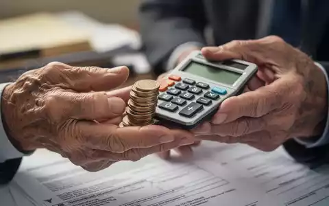 Ältere Hände halten Münzen oder einen Taschenrechner, symbolisierend Einkommen und die Verwaltung von Finanzen im Kontext von Minijobs. - Foto: über boerse-global.de