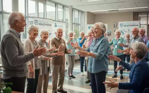 Senioren nehmen an einem Aktionstag teil, einige lachen, andere konzentrieren sich auf Aktivitäten. Helle, einladende Umgebung. - Foto: über boerse-global.de