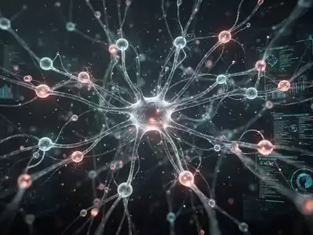 A glowing, intricate neural network symbolizing AI memory and data profiling, with illuminated nodes and connections against a dark background. - Foto: über boerse-global.de