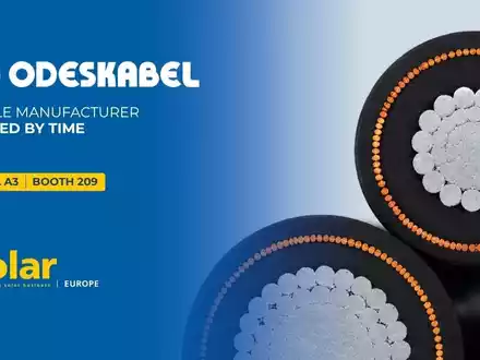 From Solar String to Grid Connection: / Odeskabel showcases complete renewable energy cable solutions, featuring TÜV certified PV cables and HD 620-10C fully type tested Medium Voltage cables - Foto: presseportal.de