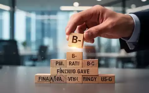 Eine Hand platziert einen Holzklotz mit der Aufschrift 'B-' auf einem Stapel, der eine Rating-Anhebung symbolisiert. - Foto: über boerse-global.de