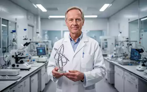 Pär Nordlund, ein Wissenschaftler, hält einen Innovationspreis in einem modernen Labor. - Foto: über boerse-global.de