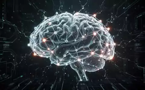 A stylized, glowing AI brain or neural network with interconnected nodes, some flickering or dim, against a dark, high-tech background. - Foto: über boerse-global.de