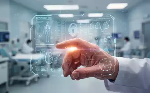 Eine Hand interagiert mit einer holografischen Anzeige medizinischer Daten in einer modernen Gesundheitsumgebung. - Foto: über boerse-global.de