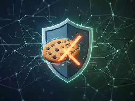 Eine grafische Darstellung eines Cookies, das durch ein Schild blockiert wird, symbolisiert Datenschutz und die Reduzierung von Cookie-Bannern. - Foto: über boerse-global.de
