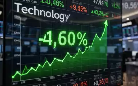Nahaufnahme einer digitalen Börsenanzeige mit einem deutlichen positiven prozentualen Zuwachs für eine Technologieaktie. - Foto: über boerse-global.de