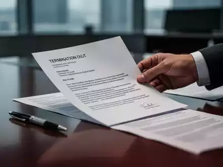 Eine Hand legt ein offizielles Schreiben auf einen dunklen Schreibtisch in einem Büro, daneben ein Stift und ein Dokument. - Foto: über boerse-global.de