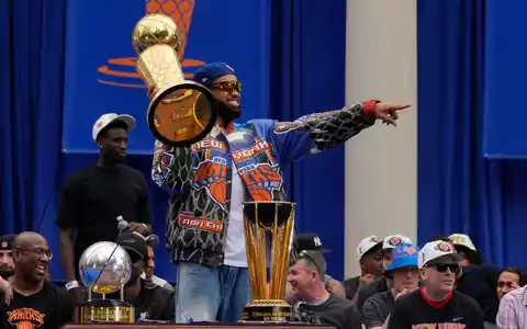 Zum ersten Mal seit mehr als 50 Jahren haben die Knicks einen NBA-Titel gewonnen.  - Foto: Yuki Iwamura/AP/dpa