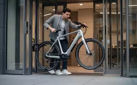 Ein schlankes E-Bike mit minimalistischem Design wird mühelos in einem urbanen Umfeld getragen, was Leichtigkeit und Integration unterstreicht. - Foto: über boerse-global.de