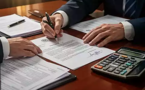 Hände unterschreiben einen Vertrag auf einem Schreibtisch mit Dokumenten und einem Taschenrechner, was die Bedeutung der Dokumentation unterstreicht. - Foto: über boerse-global.de