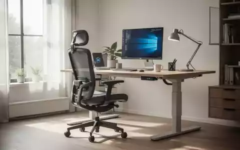 Ein ergonomisch eingerichtetes Homeoffice mit einem höhenverstellbaren Schreibtisch und einem modernen Bürostuhl, beleuchtet von Tageslicht. - Foto: über boerse-global.de