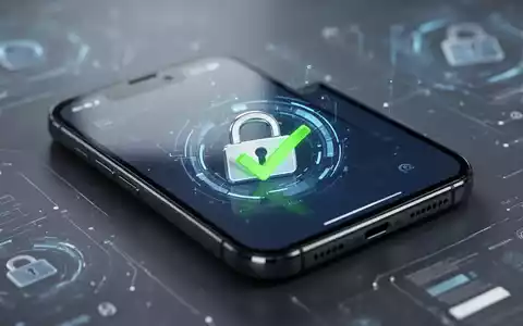 A smartphone screen showing a secure digital lock icon and a green checkmark, representing new password management features. - Foto: über boerse-global.de