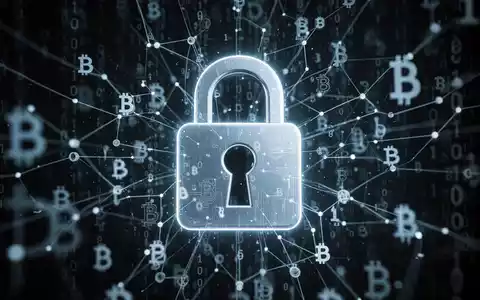 A digital padlock icon superimposed over glowing cryptocurrency symbols and binary code, representing crypto malware and security threats. - Foto: über boerse-global.de