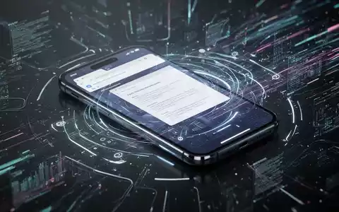A futuristic smartphone screen displaying an AI assistant interface and a web browser, surrounded by digital data streams, symbolizing integration and productivity. - Foto: über boerse-global.de