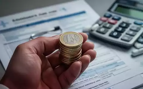 Eine Hand hält einen Stapel Euro-Münzen, im unscharfen Hintergrund sind medizinische Dokumente und ein Taschenrechner zu sehen. - Foto: über boerse-global.de