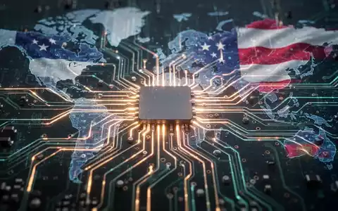 Glowing circuit board with data flows and subtle digital representations of national borders, symbolizing digital sovereignty and AI in public procurement. - Foto: über boerse-global.de