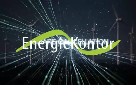 Abstrakte Darstellung der Aktienrücknahme mit digitalen Linien, die sich auflösen, und unscharfen Windkraftanlagen im Hintergrund. - Foto: über boerse-global.de