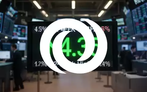 Eine digitale Anzeige mit einem grünen Pfeil nach oben und der Zahl 4,35, die ein 52-Wochen-Hoch symbolisiert. - Foto: über boerse-global.de