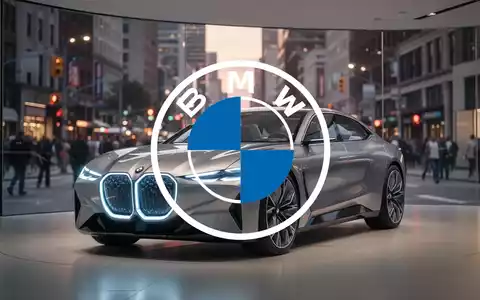 Ein elegantes, futuristisches Elektroauto in einem modernen Showroom mit verschwommener Stadtkulisse im Hintergrund bei Dämmerung. - Foto: über boerse-global.de