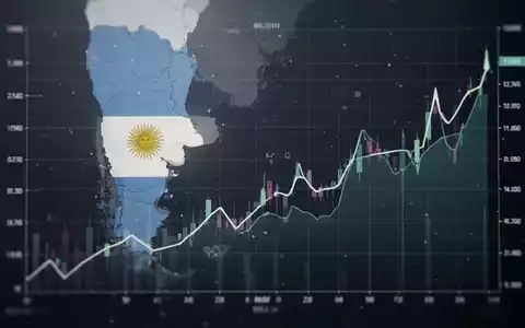 Abstrakte Darstellung des MSCI-Index mit Argentinien-Bezug und neutralem Finanzdiagramm, symbolisiert eine bevorstehende Entscheidung. - Foto: über boerse-global.de