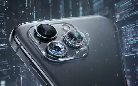 A close-up of a modern smartphone's advanced camera module, highlighting multiple lenses and intricate mechanics against a blurred tech background. - Foto: über boerse-global.de