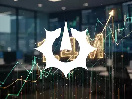 Abstrakte Darstellung von Aktienmarktaktivitäten mit einer aufsteigenden Grafik und einer stilisierten Zahl '1.4M' vor einem Finanzhintergrund. - Foto: über boerse-global.de