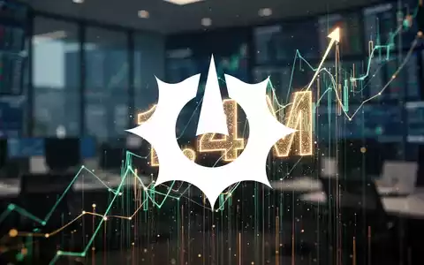 Abstrakte Darstellung von Aktienmarktaktivitäten mit einer aufsteigenden Grafik und einer stilisierten Zahl '1.4M' vor einem Finanzhintergrund. - Foto: über boerse-global.de