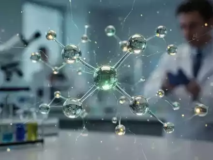 Eine stilisierte, leuchtende Molekularstruktur, die Lizenzierung und Beteiligung im Gesundheitswesen symbolisiert. - Foto: über boerse-global.de