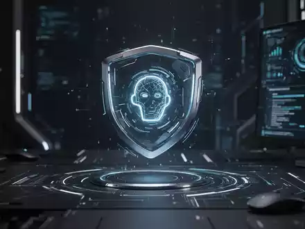 A futuristic, glowing AI icon or holographic interface on a dark desktop, symbolizing Microsoft's new AI personal assistant, Scout. - Foto: über boerse-global.de