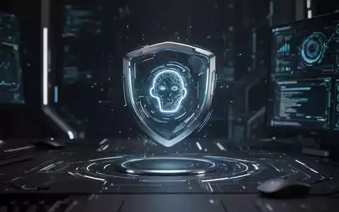 A futuristic, glowing AI icon or holographic interface on a dark desktop, symbolizing Microsoft's new AI personal assistant, Scout. - Foto: über boerse-global.de