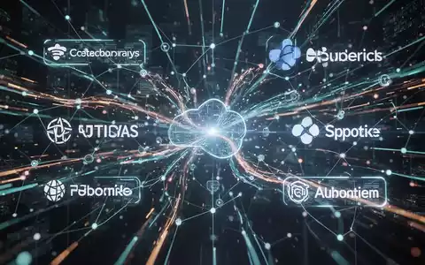 Abstract digital network with glowing lines and nodes, symbolizing AI agents connecting and discovering resources across a unified protocol. - Foto: über boerse-global.de