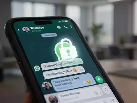 Ein Smartphone-Bildschirm zeigt eine WhatsApp-Nachricht mit einem Symbol für eine einmalige Ansicht und ein Vorhängeschloss. - Foto: über boerse-global.de