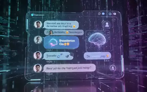 A glowing digital interface of a chatbot conversation with subtle, integrated advertisements, symbolizing AI monetization. - Foto: über boerse-global.de
