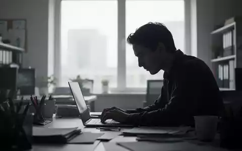 Eine Person sitzt konzentriert vor einem Laptop in einem Büro, symbolisiert Fokus und Tiefenarbeit. - Foto: über boerse-global.de