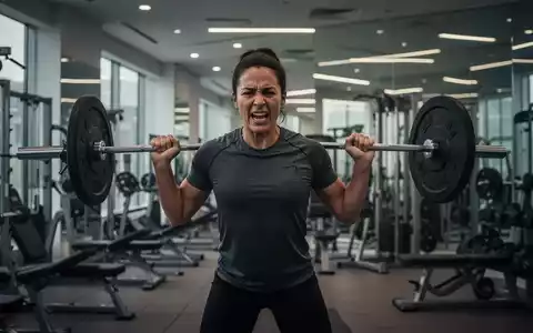 Eine Person hebt Gewichte in einem modernen Fitnessstudio, konzentriert auf ihre Übung, symbolisiert Stärke und Genesung. - Foto: über boerse-global.de
