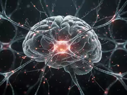 Abstrakte Darstellung eines leuchtenden neuronalen Netzwerks, das Gehirnsynapsen und digitale Verbindungen symbolisiert. - Foto: über boerse-global.de