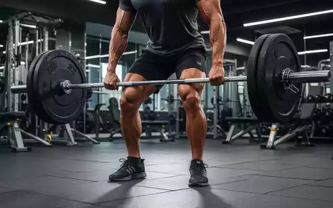 Ein Athlet führt Kreuzheben in einem modernen Fitnessstudio aus, wobei der Fokus auf den starken Bein- und Rumpfmuskeln liegt. - Foto: über boerse-global.de