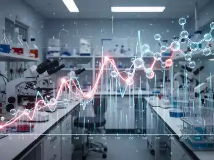 Abstrakte Darstellung wissenschaftlicher Daten im medizinischen Labor, symbolisiert die Veröffentlichung von MAvERIC-Daten. - Foto: über boerse-global.de