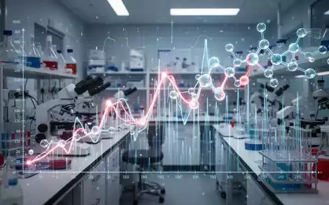 Abstrakte Darstellung wissenschaftlicher Daten im medizinischen Labor, symbolisiert die Veröffentlichung von MAvERIC-Daten. - Foto: über boerse-global.de