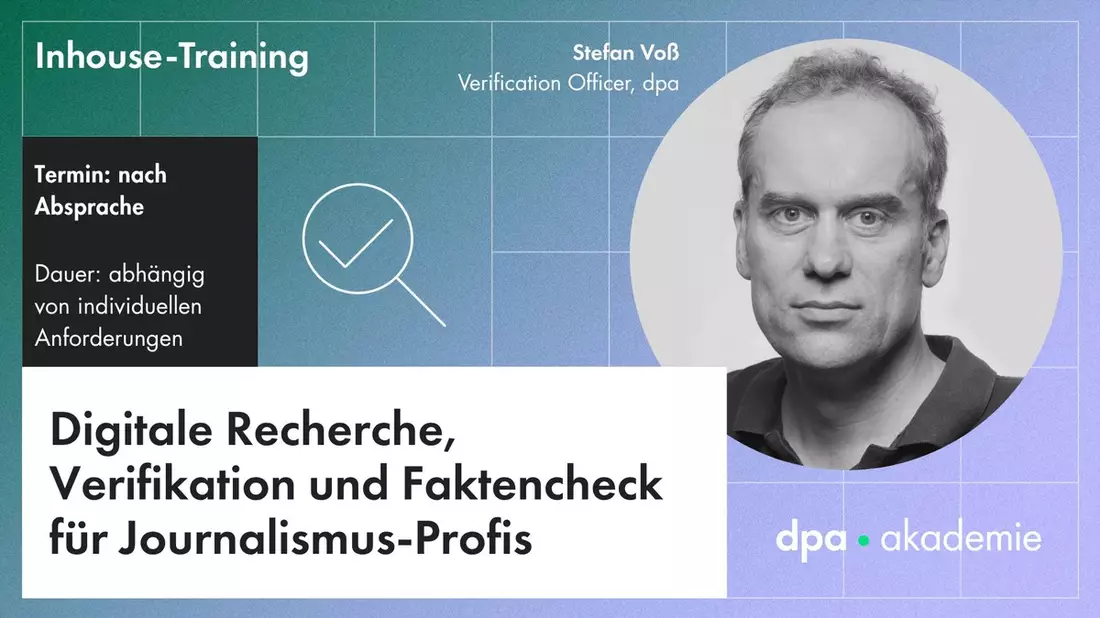 Digitale Recherche, Verifikation und Faktencheck für Journalisten - Bild: presseportal.de