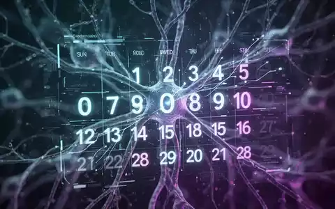 A glowing digital clock interface with scheduled tasks, overlaid on a background of interconnected lines representing AI neural networks. - Foto: über boerse-global.de