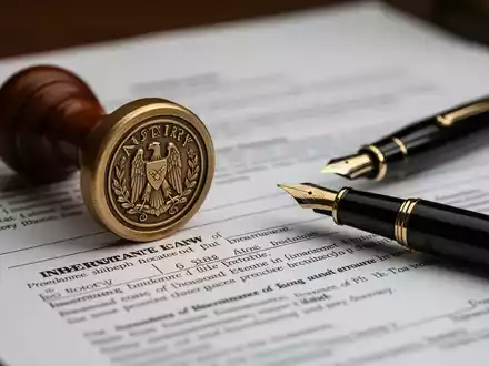 Ein Notarsiegel und ein Füllfederhalter auf juristischen Dokumenten mit unscharfem Text, der Erbrecht und Nachlassplanung symbolisiert. - Foto: über boerse-global.de