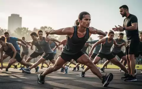 Eine Gruppe von Läufern in Sportkleidung dehnt sich im Freien, während ein Coach sie beobachtet, was auf ein strukturiertes Training hindeutet. - Foto: über boerse-global.de