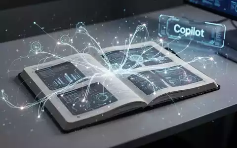 A glowing, abstract neural network design overlaid on an open digital notebook, symbolizing AI integration and data processing. - Foto: über boerse-global.de
