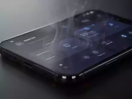 Close-up of a smartphone screen, slightly dimmed, with a subtle heat haze, illustrating screen dimming issues. - Foto: über boerse-global.de