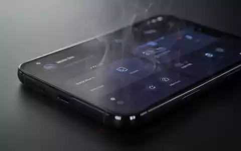 Close-up of a smartphone screen, slightly dimmed, with a subtle heat haze, illustrating screen dimming issues. - Foto: über boerse-global.de