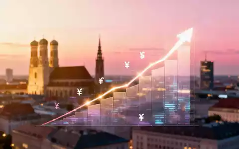 Eine stilisierte Finanzgrafik mit Aufwärtstrend vor der Skyline Münchens bei Dämmerung, die Wachstum und Präzision darstellt. - Foto: über boerse-global.de