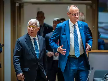 Findet den derzeit diskutierten Vorschlag für den neuen EU-Haushalt deutlich zu hoch: Bundeskanzler Friedrich Merz. - Foto: Michael Kappeler/dpa